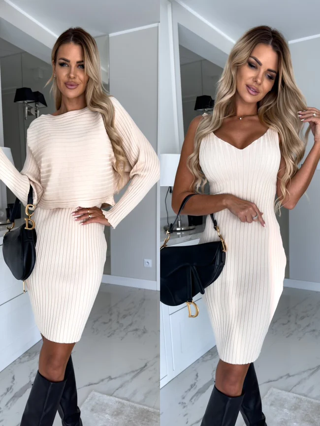 Denise™ | Ärmelloses Kleid mit Pullover